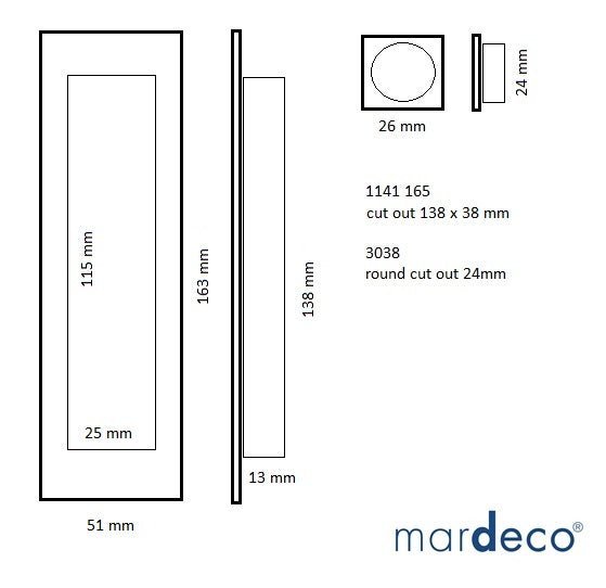 1141 Mardeco Flush Pull - Mardeco - Architectural Hardware Redefined