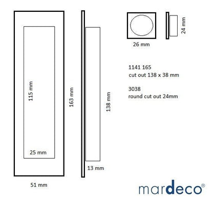 1141 Mardeco Flush Pull - Mardeco - Architectural Hardware Redefined