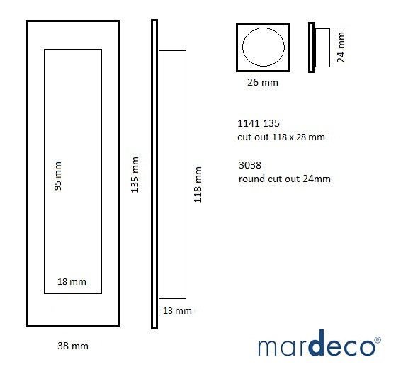 1141 Mardeco Flush Pull - Mardeco - Architectural Hardware Redefined
