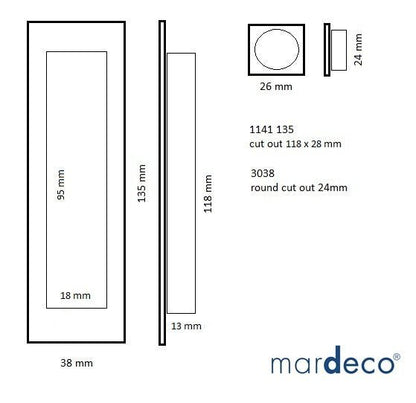 1141 Mardeco Flush Pull - Mardeco - Architectural Hardware Redefined