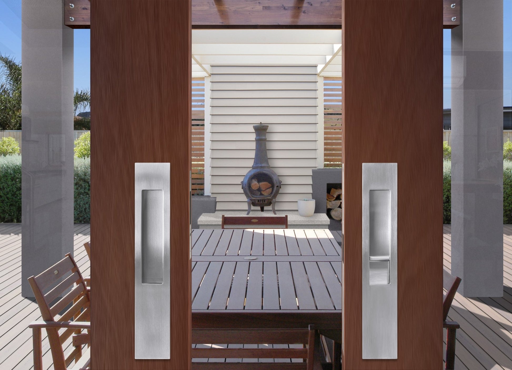 8102 Mardeco M Series Flush Pull (long Plate 255mm) no Keyhole - Mardeco - Architectural Hardware Redefined