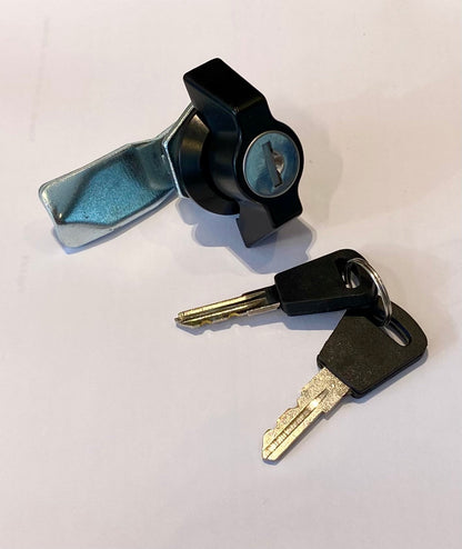 LCA - 608127MS Black cam lock with 50 mm cam fitted - Mardeco - Architectural Hardware Redefined