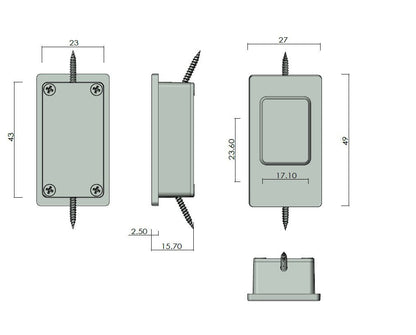 Mardeco LC - Series 8801/49 End Pull - Mardeco - Architectural Hardware Redefined