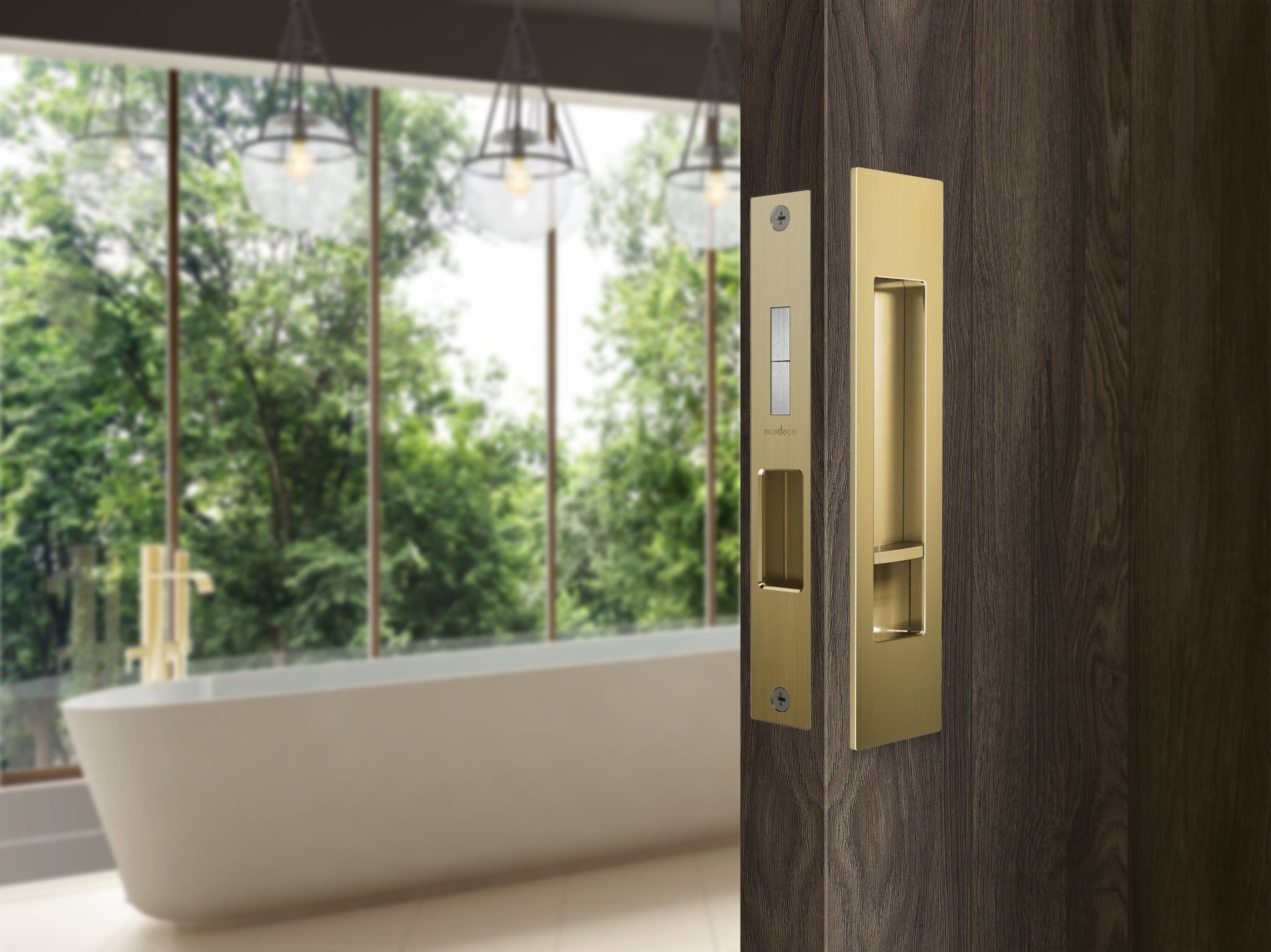 Mardeco M - Series 8004/Set Flush Pull Privacy Set - Mardeco - Architectural Hardware Redefined