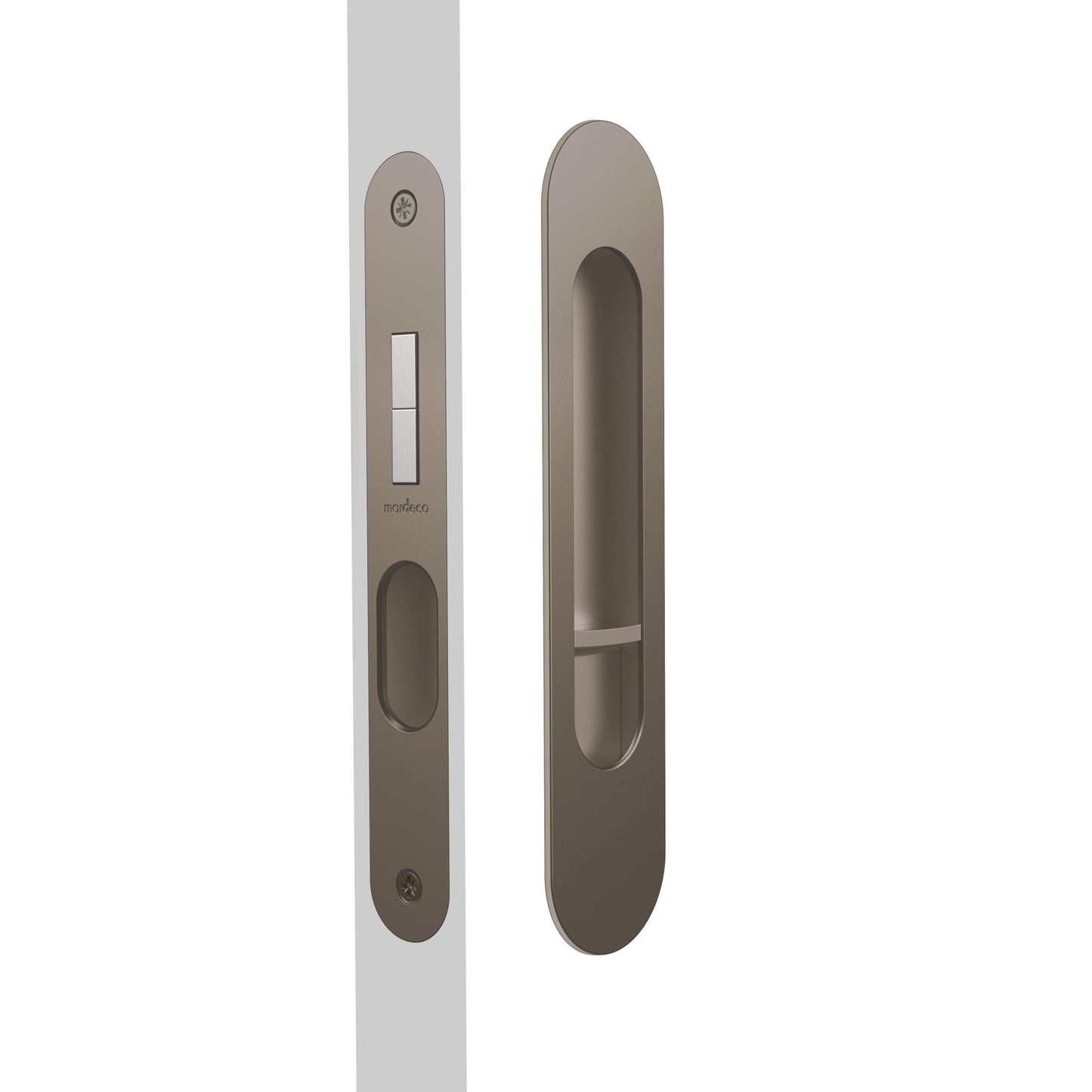 Mardeco Oval M - Series 9004/Set Flush Pull Privacy Set - Mardeco - Architectural Hardware Redefined